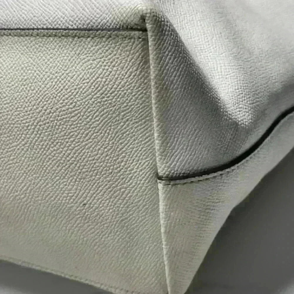 Coach City Zip Tote Shoulder Bag Chalk Cross Grain Leather F58846 - Picture 14 of 16